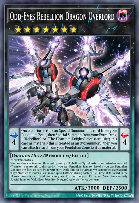 Odd-Eyes Rebellion Dragon Overlord, card LAVD-ENO30 from Legendary Arc-V Decks