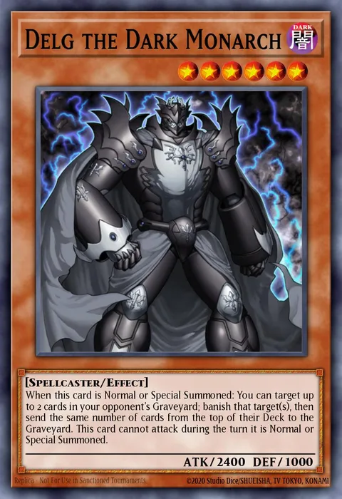 Delg the Dark Monarch, card STBL-EN037 from Starstrike Blast