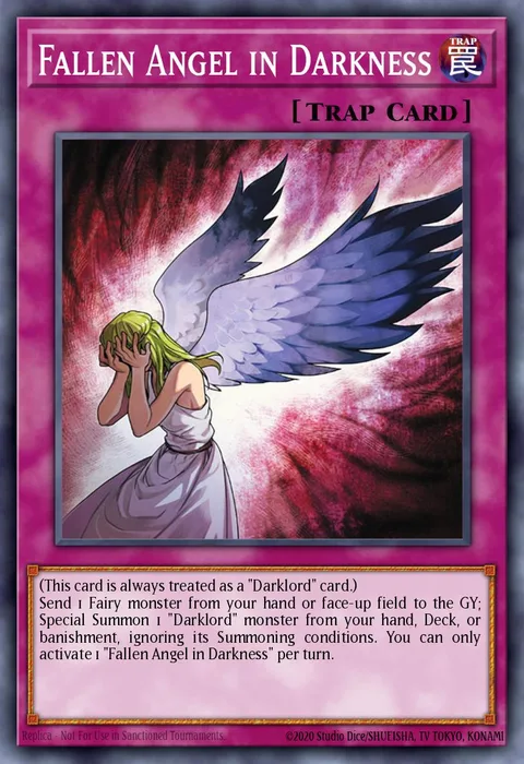 Fallen Angel in Darkness, card BLGG-EN031 from Battles of Legend: Glorious Gallery