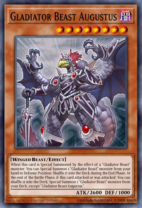Gladiator Beast Augustus, card MP15-EN020 from 2015 Mega-Tin Mega Pack