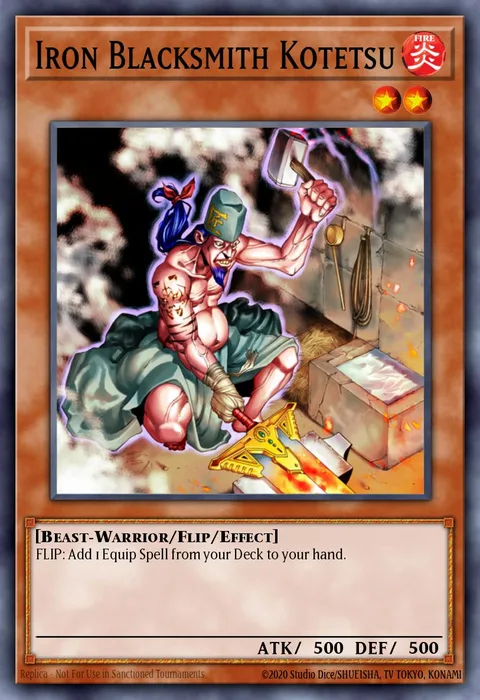 Iron Blacksmith Kotetsu, card DL12-EN006 from Duelist League 3 participation cards