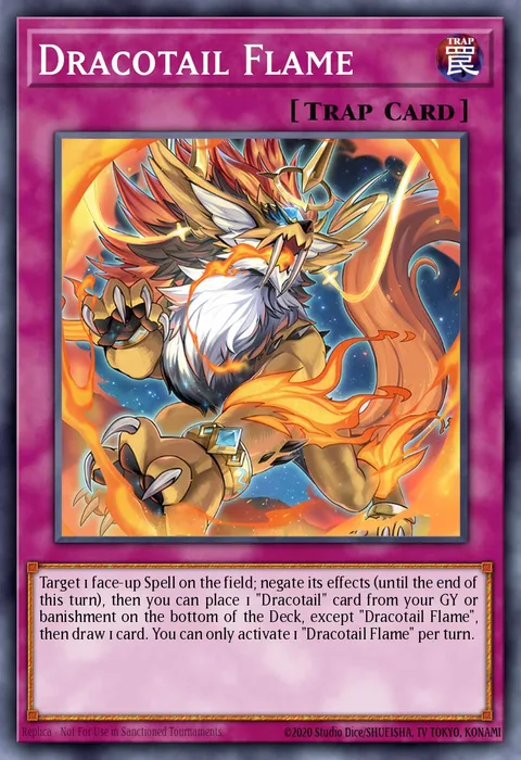 Dracotail Flame, carte JUSH-EN011 de Justice Hunters