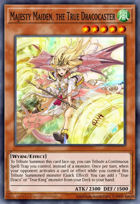 Majesty Maiden, the True Dracocaster, card MP18-EN004 from 2018 Mega-Tin Mega Pack