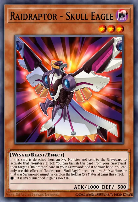 Raidraptor - Skull Eagle, card DOCS-EN014 from Dimension of Chaos