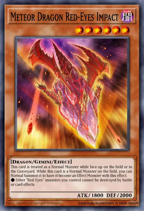 Meteor Dragon Red-Eyes Impact, carte INOV-EN028 de Invasion: Vengeance