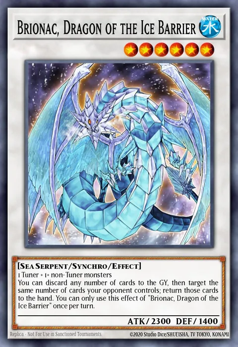 Brionac, Dragon of the Ice Barrier, card HA01-EN022 from Hidden Arsenal