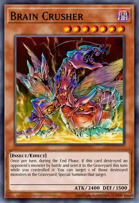 Brain Crusher, card GX03-EN001 from Yu-Gi-Oh! GX Spirit Caller promotional cards