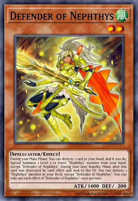 Defender of Nephthys, card HISU-EN004 from Hidden Summoners