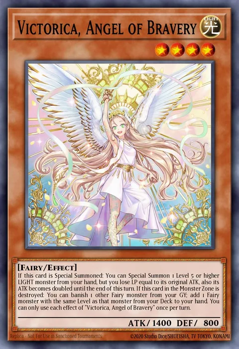 Victorica, Angel of Bravery, card GFP2-EN042 from Ghosts From the Past: The 2nd Haunting