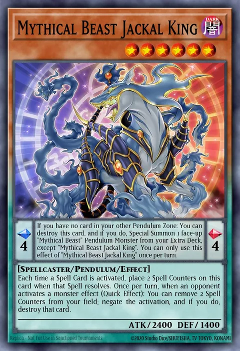 Mythical Beast Jackal King, carte INCH-EN048 de The Infinity Chasers