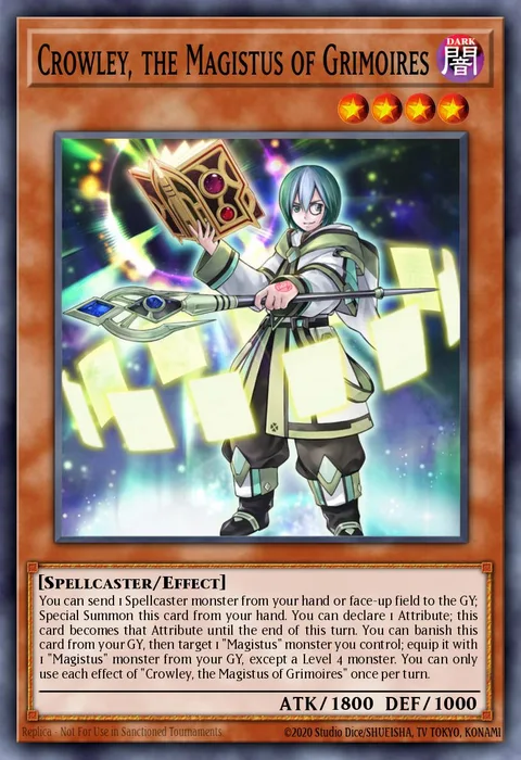 Crowley, the Magistus of Grimoires, carte OP27-EN019 de OTS Tournament Pack 27