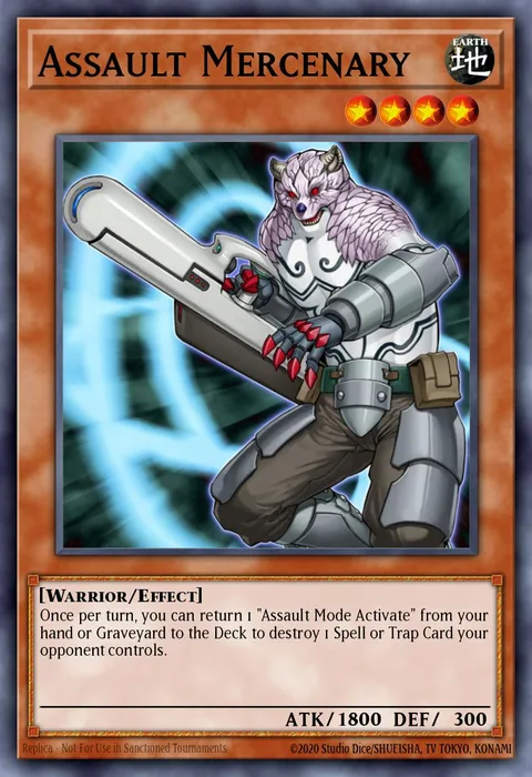 Assault Mercenary, card CRMS-EN023 from Crimson Crisis