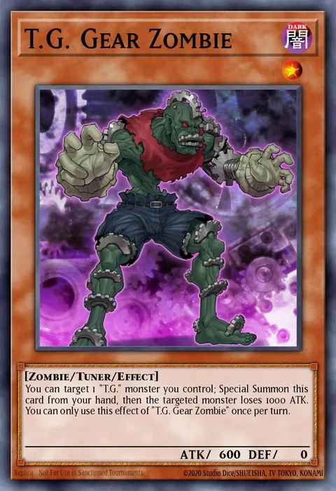 T.G. Gear Zombie, card BLHR-EN023 from Battles of Legend: Hero's Revenge