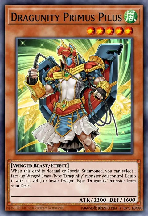 Dragunity Primus Pilus, card SDDL-EN009 from Dragunity Legion Structure Deck