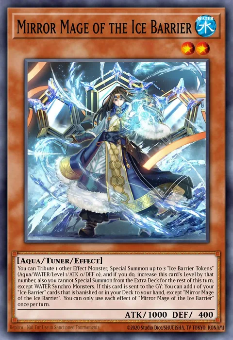 Mirror Mage of the Ice Barrier, card BLTR-EN007 from Battles of Legend: Terminal Revenge