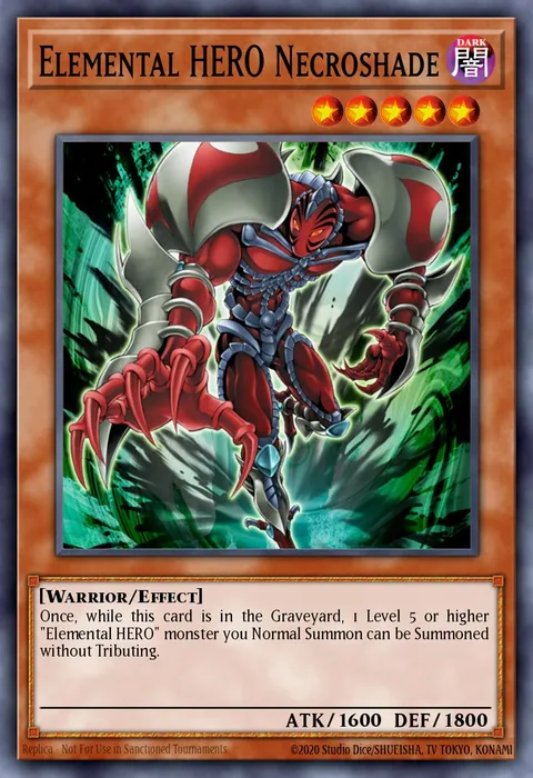 Elemental HERO Necroshade, card SGX1-ENA11 from Speed Duel GX: Duel Academy Box