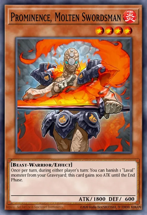 Prominence, Molten Swordsman, card DT05-EN025 from Duel Terminal 5b