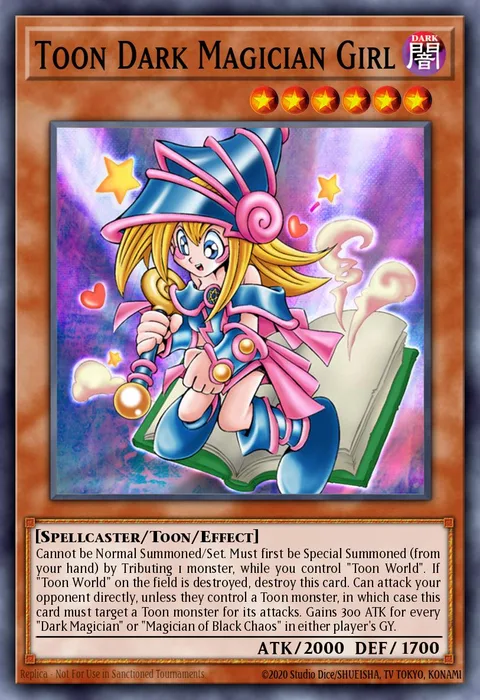 Toon Dark Magician Girl, card GLD4-EN015 from Gold Series 4: Pyramids Edition