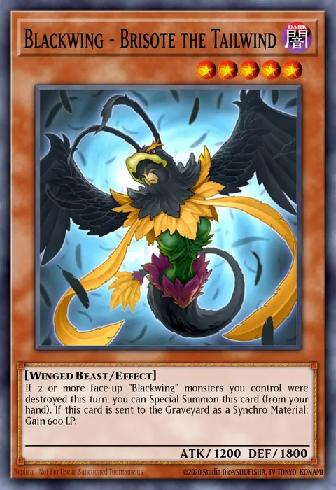 Blackwing - Brisote the Tailwind, carte STOR-EN008 de Storm of Ragnarok