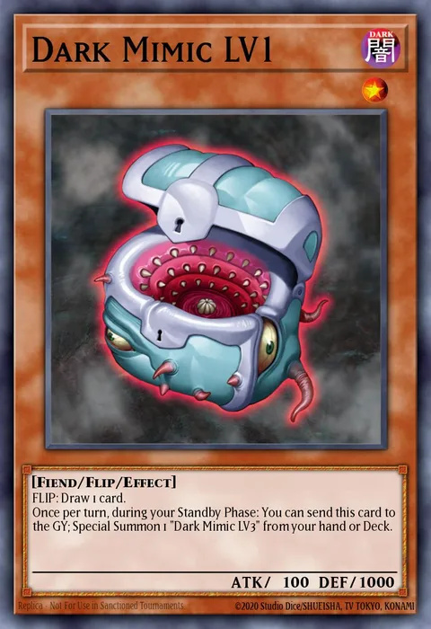 Dark Mimic LV1, card SOD-EN009 from Soul of the Duelist