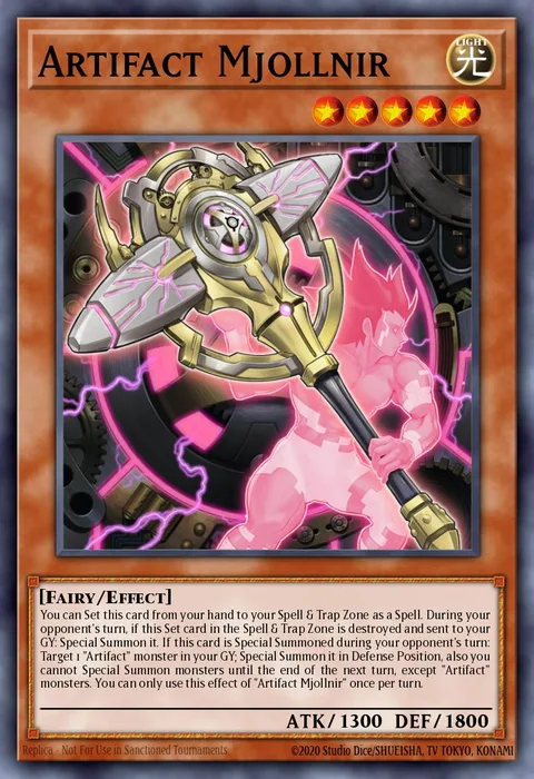 Artifact Mjollnir, card EXFO-EN028 from Extreme Force