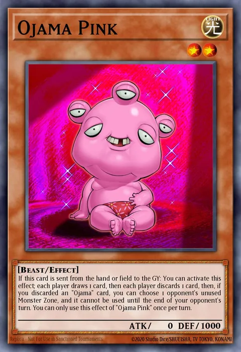 Ojama Pink, card BLVO-EN036 from Blazing Vortex