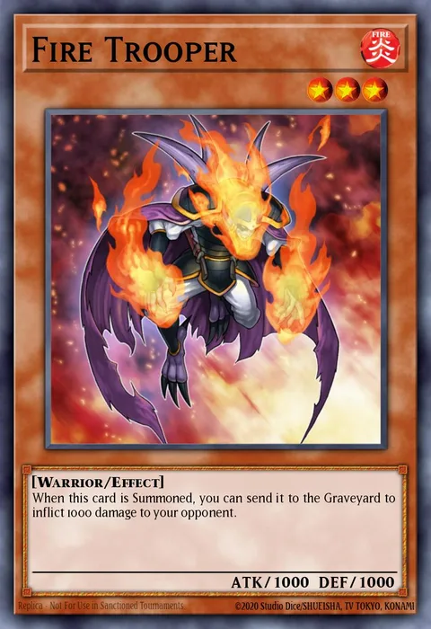 Fire Trooper, card PTDN-EN013 from Phantom Darkness