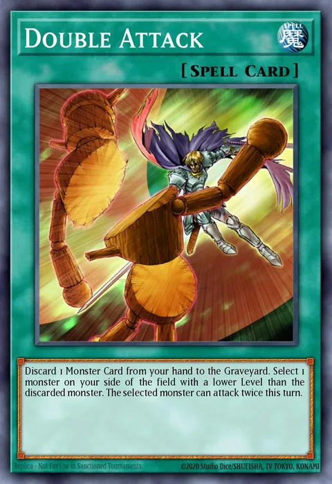 Double Attack, card TLM-EN040 from The Lost Millennium