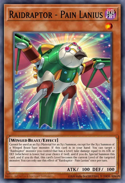 Raidraptor - Pain Lanius, card SHVI-EN015 from Shining Victories