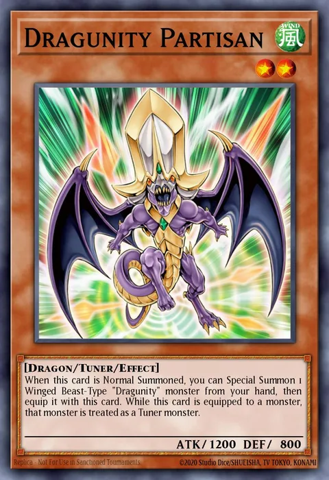 Dragunity Partisan, card HA04-EN045 from Hidden Arsenal 4: Trishula's Triumph
