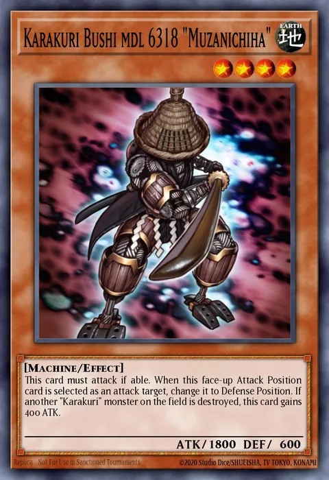 Karakuri Bushi mdl 6318 "Muzanichiha", card STBL-EN023 from Starstrike Blast