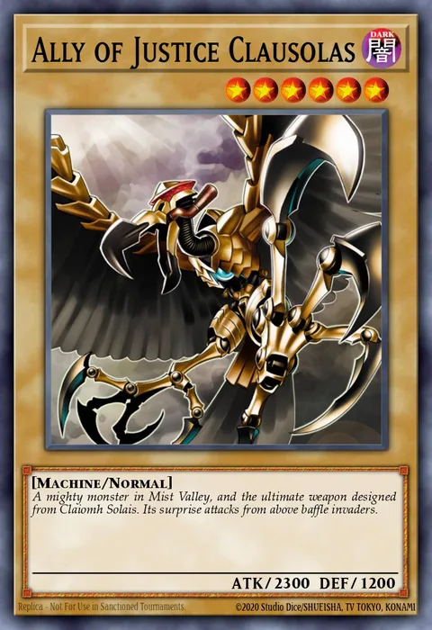 Ally of Justice Clausolas, card HA01-EN014 from Hidden Arsenal