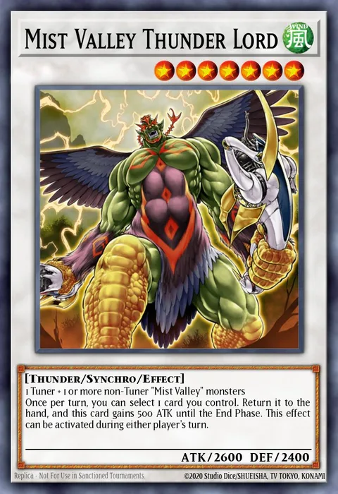Mist Valley Thunder Lord, carte DT02-EN090 de Duel Terminal 2