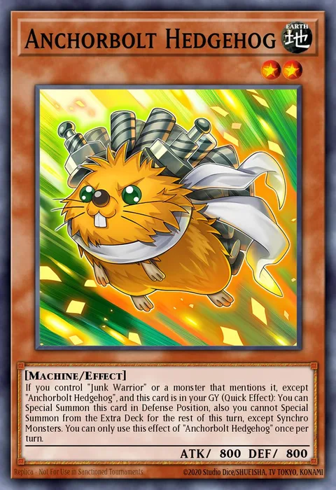Anchorbolt Hedgehog, card L5DD-ENY02 from Legendary 5D's Decks