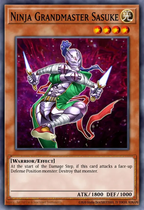 Ninja Grandmaster Sasuke, card SOD-EN019 from Soul of the Duelist