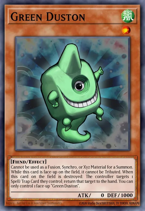 Green Duston, card LTGY-EN043 from Lord of the Tachyon Galaxy