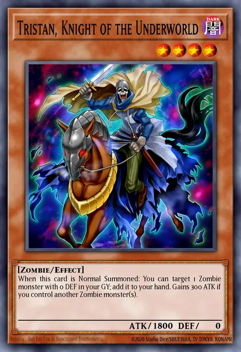 Tristan, Knight of the Underworld, card PGL2-EN009 from Premium Gold: Return of the Bling
