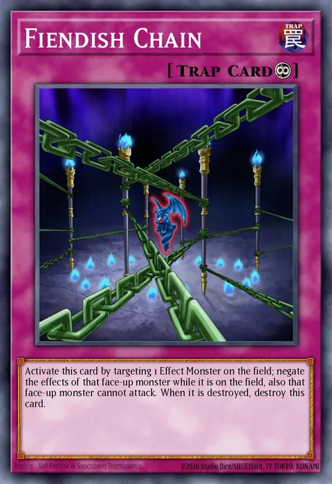 Fiendish Chain, carte SDFC-EN036 de Structure Deck: Freezing Chains