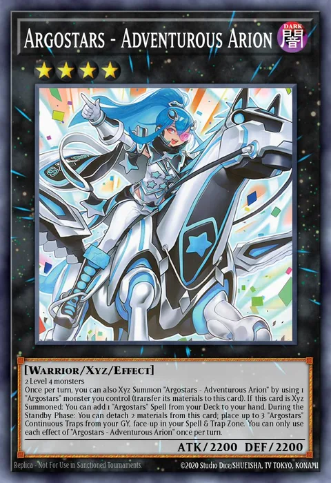 Argostars - Adventurous Arion, carte DUAD-EN045 de Duelist's Advance