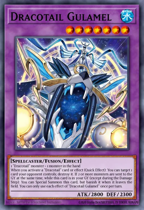 Dracotail Gulamel, card JUSH-EN007 from Justice Hunters