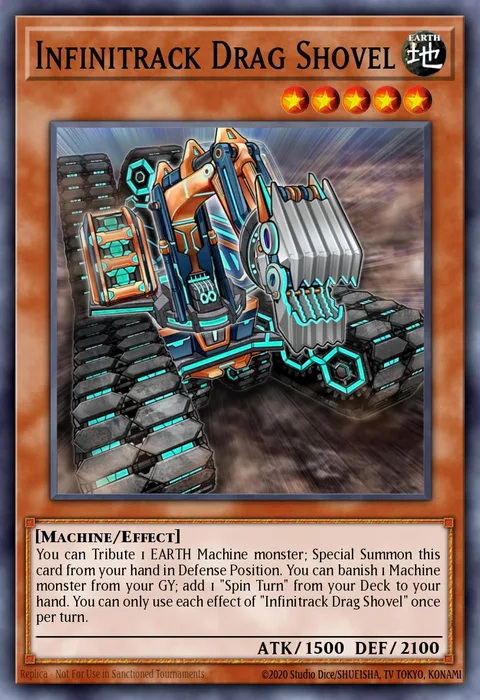 Infinitrack Drag Shovel, carte INCH-EN004 de The Infinity Chasers