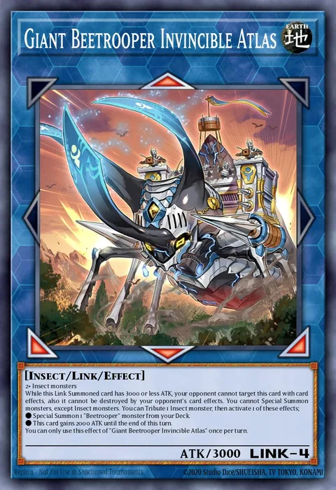 Giant Beetrooper Invincible Atlas, card MP22-EN177 from 2022 Tin of the Pharaoh's Gods