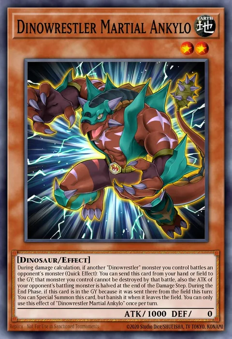 Dinowrestler Martial Ankylo, card RIRA-EN006 from Rising Rampage