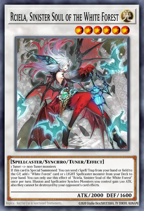 Rciela, Sinister Soul of the White Forest, card MP25-EN087 from 2025 Mega-Pack Tin