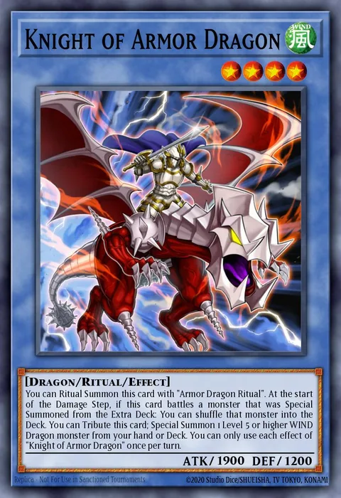 Knight of Armor Dragon, card BLVO-EN037 from Blazing Vortex