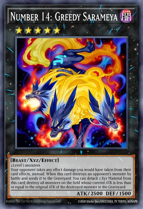 Number 14: Greedy Sarameya, card PGL2-EN017 from Premium Gold: Return of the Bling