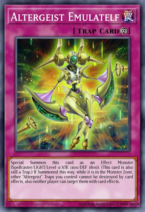 Altergeist Emulatelf, carte MP19-EN047 de 2019 Gold Sarcophagus Tin Mega Pack