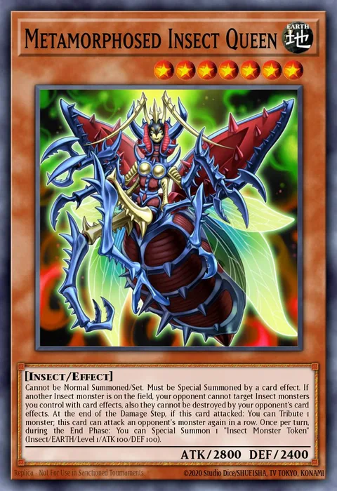 Metamorphosed Insect Queen, carte LDS1-EN072 de Legendary Duelists: Season 1