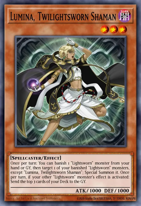 Lumina, Twilightsworn Shaman, card COTD-EN026 from Code of the Duelist