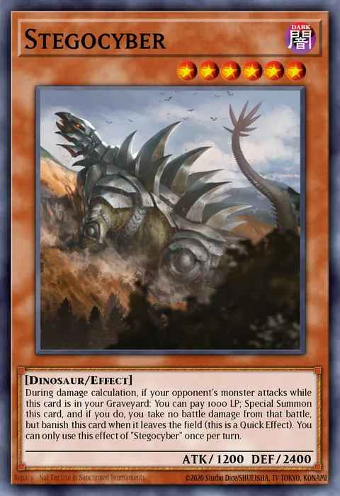 Stegocyber, card BP03-EN114 from Battle Pack 3: Monster League